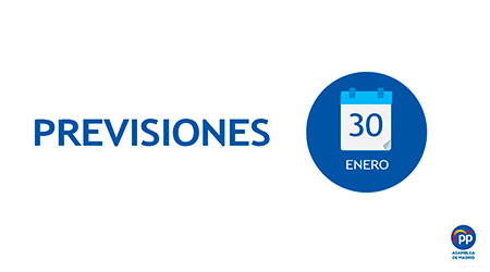 Agenda del Grupo Popular para el domingo, 30 de enero
